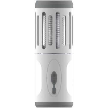 Przenośna lampka LED z łapaczem na owady LED/6W/1800 mAh IPX4 biała/szara