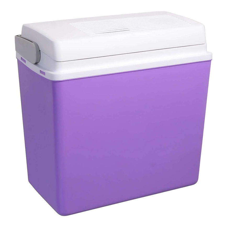 Przenośna lodówka samochodowa 23 l 55W/12V/230V fioletowo/biała
