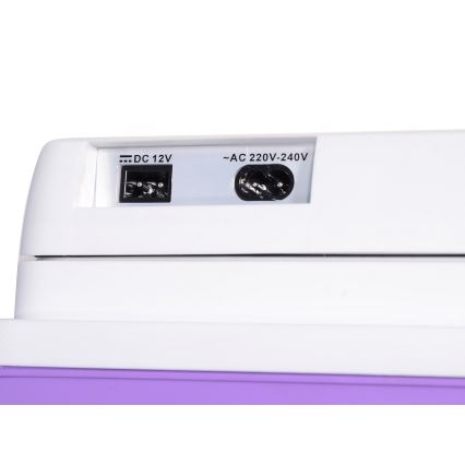 Przenośna lodówka samochodowa 23 l 55W/12V/230V fioletowo/biała