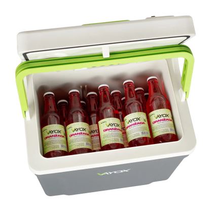 Przenośna lodówka samochodowa z funkcją grzania 27 l 230V/12V/24V szara