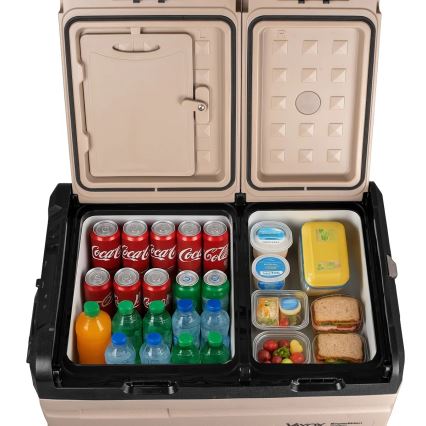 Przenośna lodówka samochodowa z wyświetlaczem LCD 39 l 230V/12V/24V brązowa