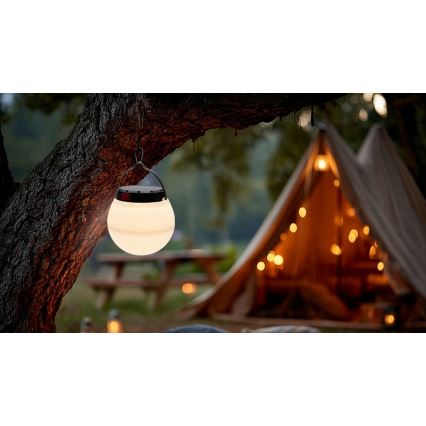 Przenośna, ściemnialna lampa solarna ładowalna LED LUMINA ORB LED/5V 800 mAh