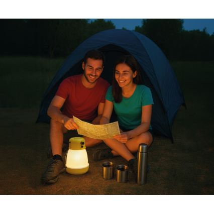 Przenośna, ściemnialna, ładowalna lampa LED z funkcją powerbanki LUMINA MINIO LED/5V 1800 mAh IP44 żółta