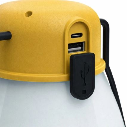 Przenośna, ściemnialna, ładowalna lampa LED z funkcją powerbanki LUMINA MINIO LED/5V 1800 mAh IP44 żółta