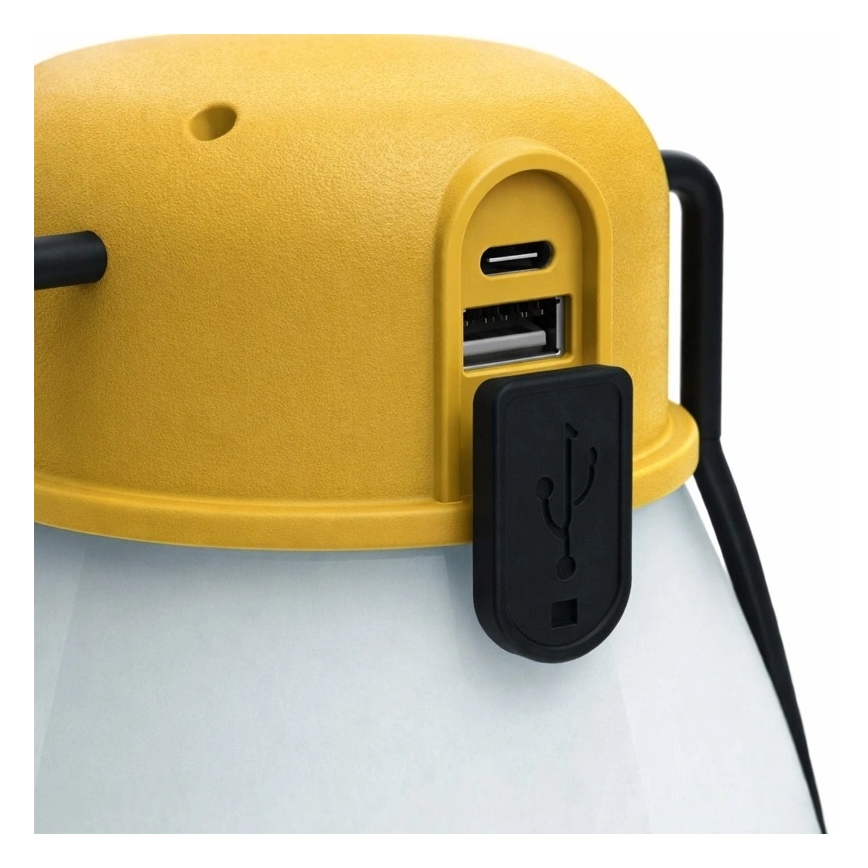 Przenośna, ściemnialna, ładowalna lampa LED z funkcją powerbanki LUMINA MINIO LED/5V 1800 mAh IP44 żółta