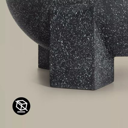 Przenośne ognisko z rusztem 79,5x38 cm czarne/ciemny granit