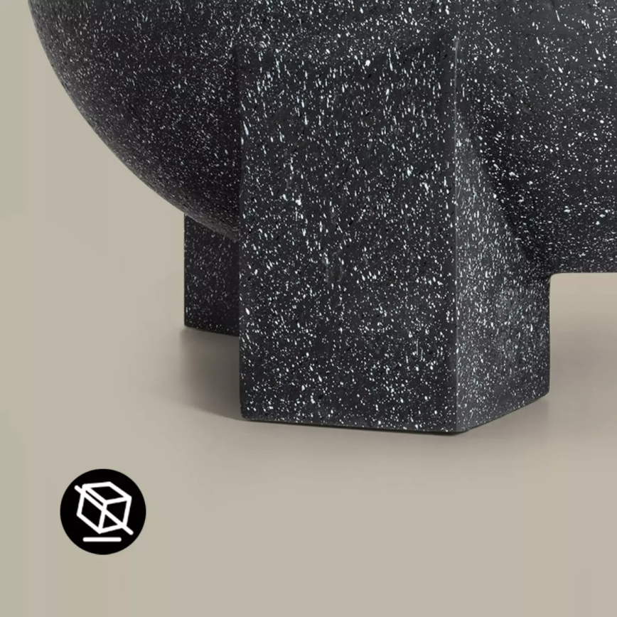 Przenośne ognisko z rusztem 79,5x38 cm czarne/ciemny granit