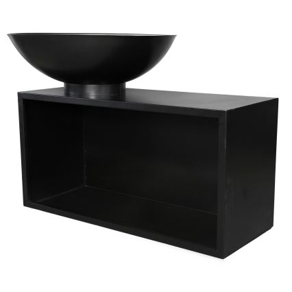 Przenośne palenisko na drewno z rusztem GIANT czarne