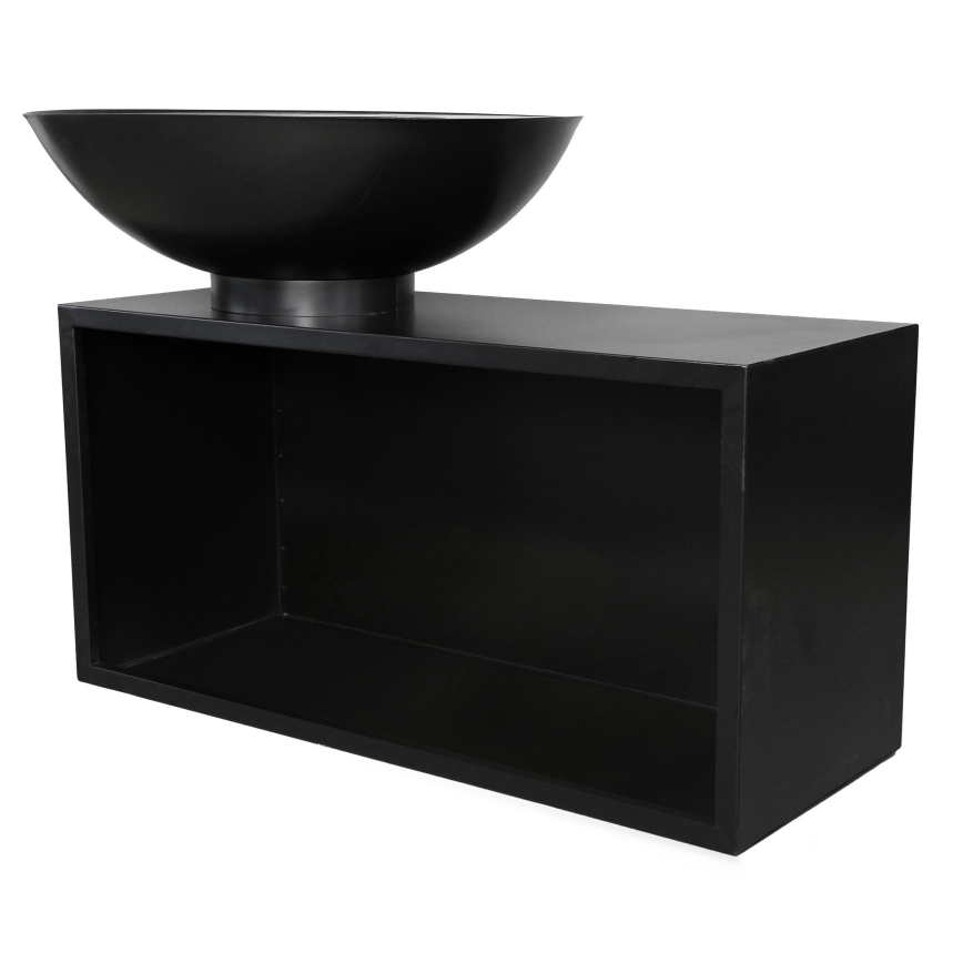 Przenośne palenisko na drewno z rusztem GIANT czarne