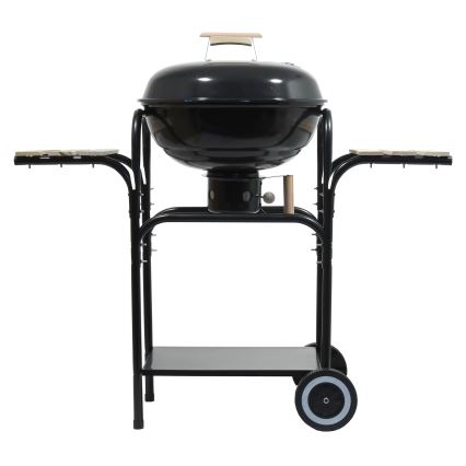 Przenośny grill węglowy czarny/drewno