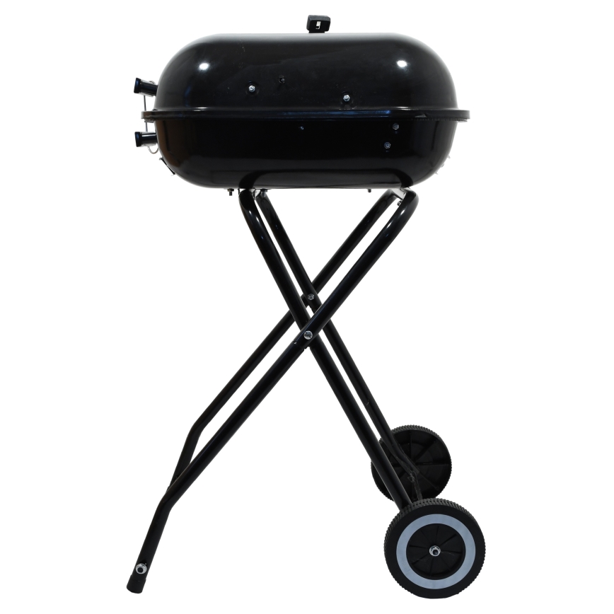 Przenośny grill węglowy czarny