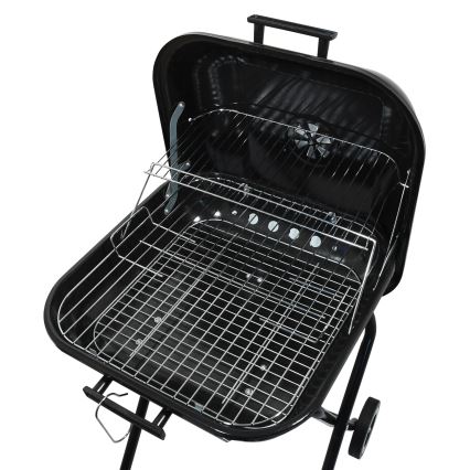 Przenośny grill węglowy czarny