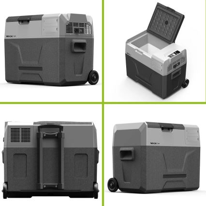 Przenośna lodówka samochodowa z wyświetlaczem LCD 40 l 230V/12V/24V czarna