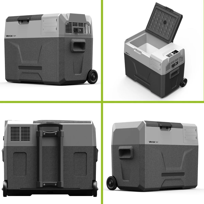 Przenośna lodówka samochodowa z wyświetlaczem LCD 40 l 230V/12V/24V czarna