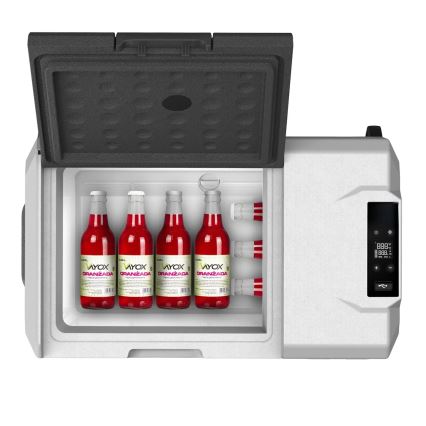 Przenośna lodówka samochodowa z wyświetlaczem LCD 40 l 230V/12V/24V czarna