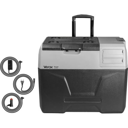 Przenośna lodówka samochodowa z wyświetlaczem LCD 40 l 230V/12V/24V czarna