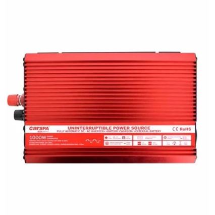 Przetwornica napięcia CARSPA 1000W/12/230V + UPS + ładowarka