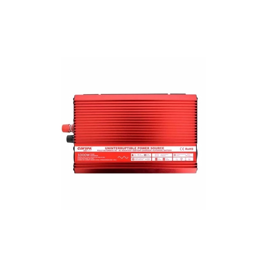 Przetwornica napięcia CARSPA 1000W/12/230V + UPS + ładowarka