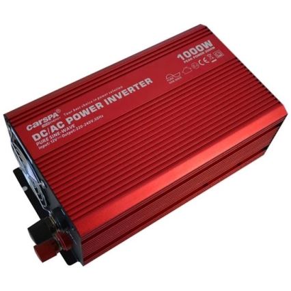 Przetwornica napięcia CARSPA 1000W/12/230V + USB