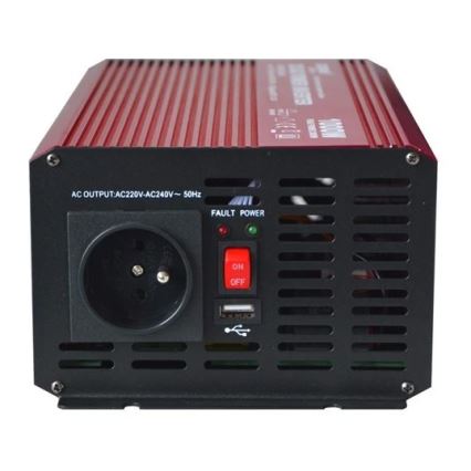 Przetwornica napięcia CARSPA 1000W/12/230V + USB