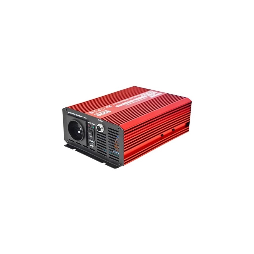Przetwornica napięcia CARSPA 600W/12/230V + pilot przewodowy