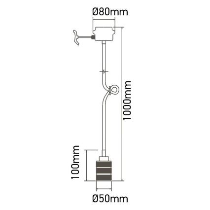 Przewód zasilający 1xE27/60W/230V