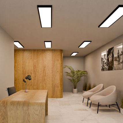 Przysufitowy panel LED 60W/230V 30x120 cm czarny