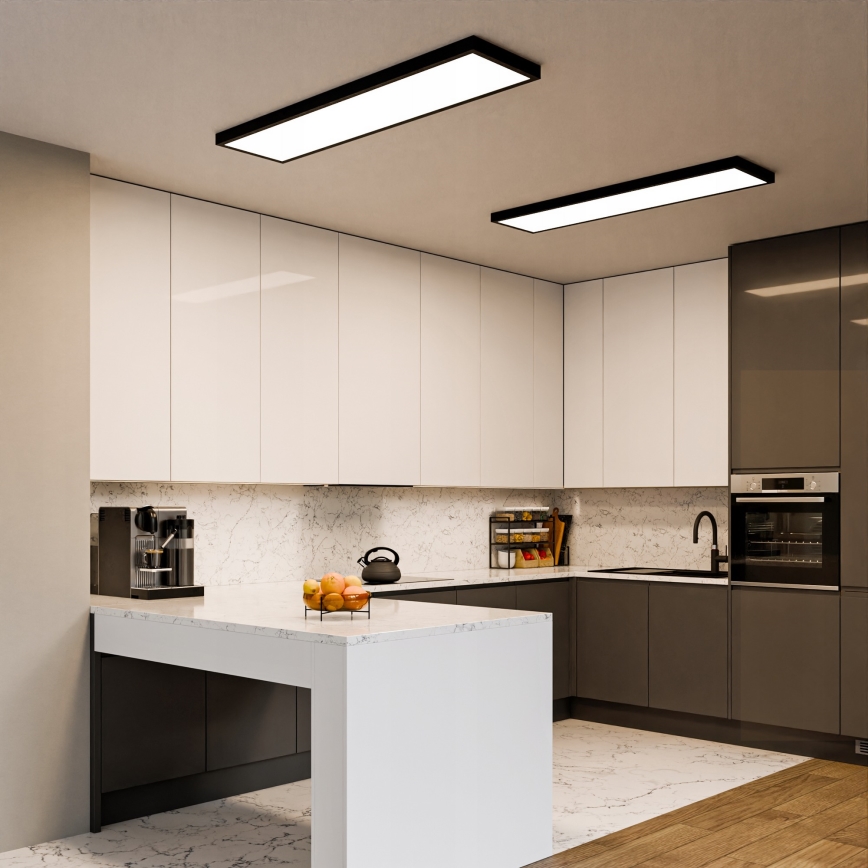 Przysufitowy panel LED 60W/230V 30x120 cm czarny