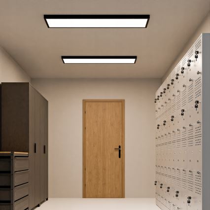 Przysufitowy panel LED 60W/230V 30x120 cm czarny