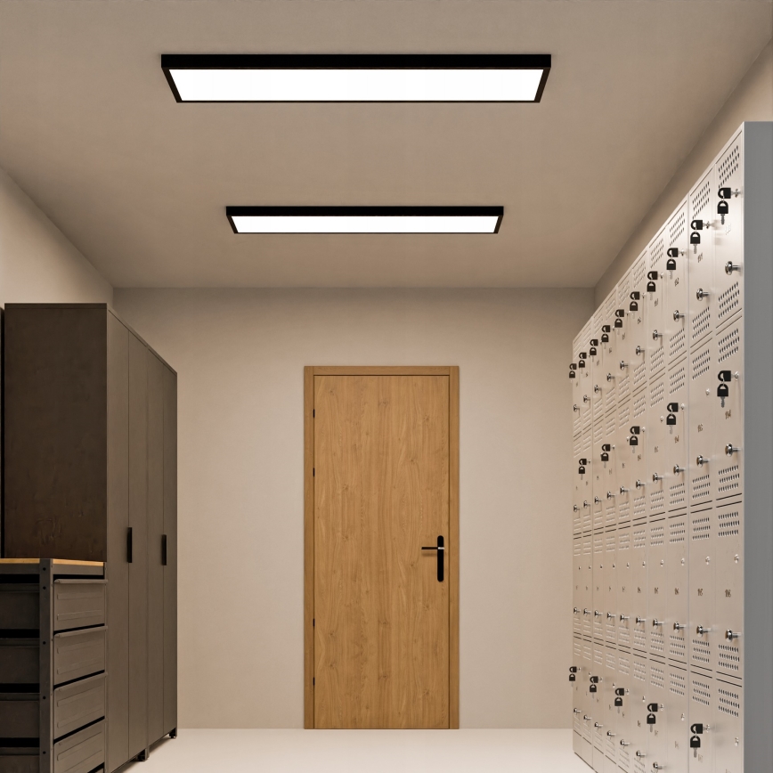 Przysufitowy panel LED 60W/230V 30x120 cm czarny