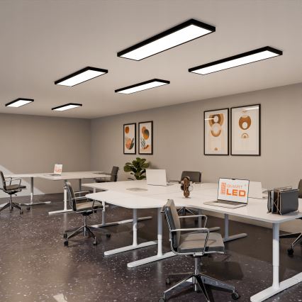 Przysufitowy panel LED 60W/230V 30x120 cm czarny