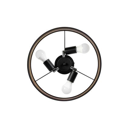 Przysufitowy żyrandol ALBA 3xE27/15W/230V śr. 40 cm czarny/brązowy