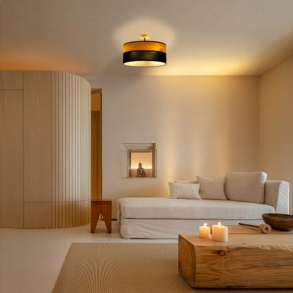 Przysufitowy żyrandol ALBA 3xE27/15W/230V śr. 40 cm czarny/brązowy