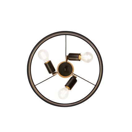 Przysufitowy żyrandol ALBA 3xE27/15W/230V śr. 40 cm czarny/brązowy