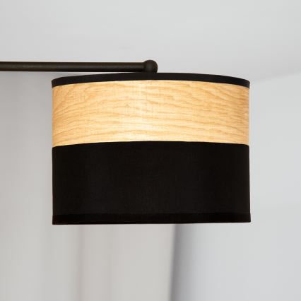 Przysufitowy żyrandol ALBA 3xE27/15W/230V śr. 66 cm czarny/brązowy