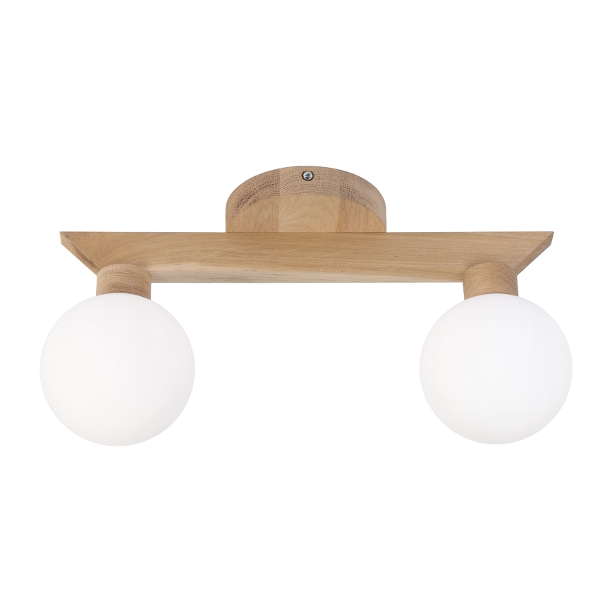 Przysufitowy żyrandol ANTONIO 2xG9/5W/230V dąb/biały