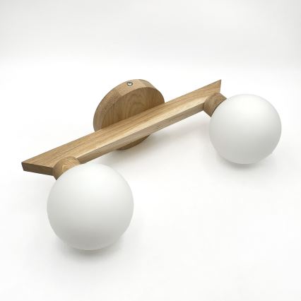 Przysufitowy żyrandol ANTONIO 2xG9/5W/230V dąb/biały