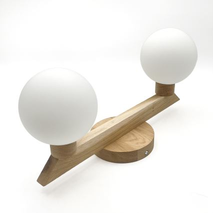 Przysufitowy żyrandol ANTONIO 2xG9/5W/230V dąb/biały