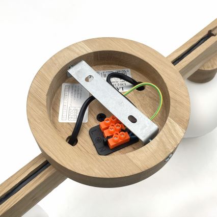 Przysufitowy żyrandol ANTONIO 2xG9/5W/230V dąb/biały