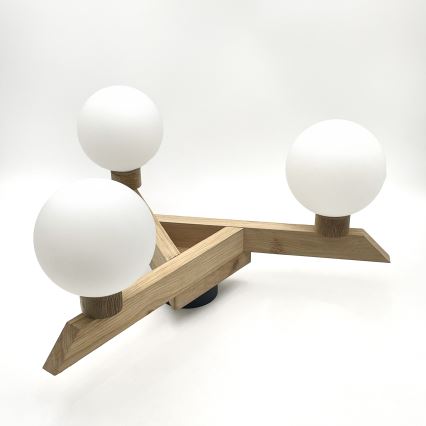 Przysufitowy żyrandol ANTONIO 3xG9/5W/230V dąb/biały