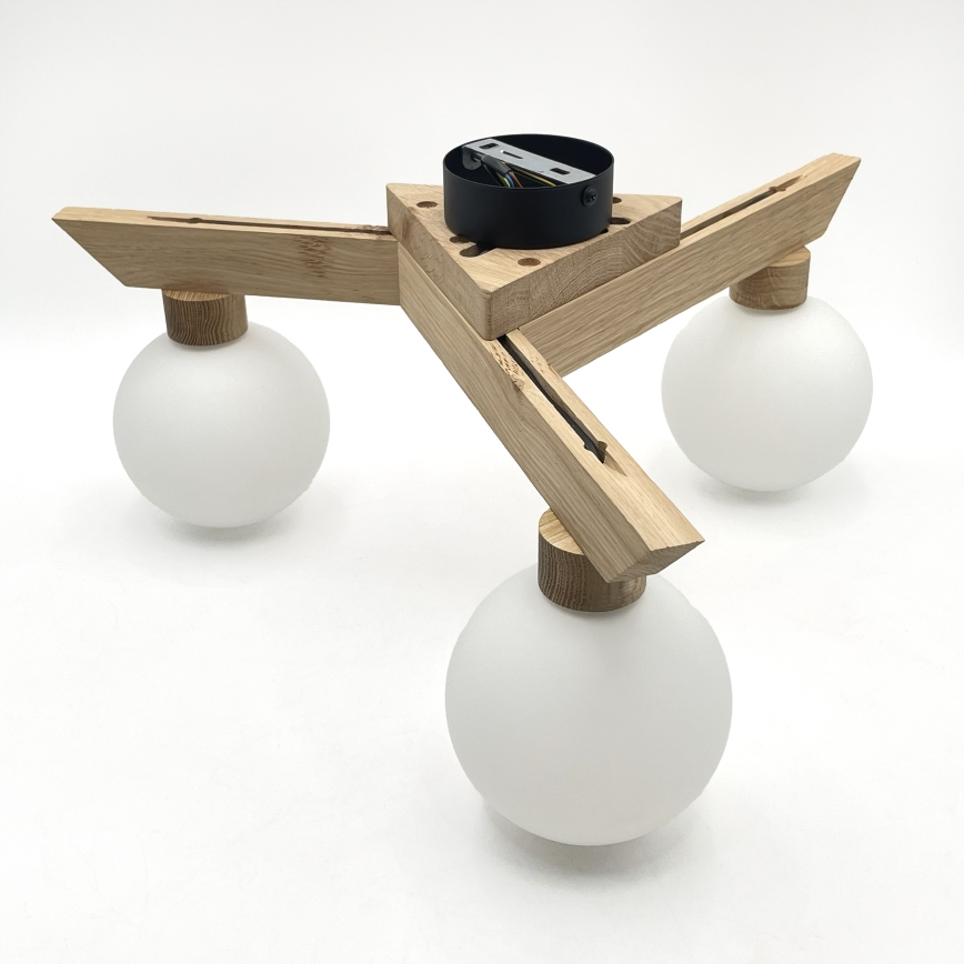 Przysufitowy żyrandol ANTONIO 3xG9/5W/230V dąb/biały