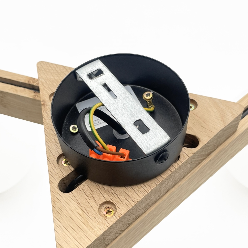 Przysufitowy żyrandol ANTONIO 3xG9/5W/230V dąb/biały