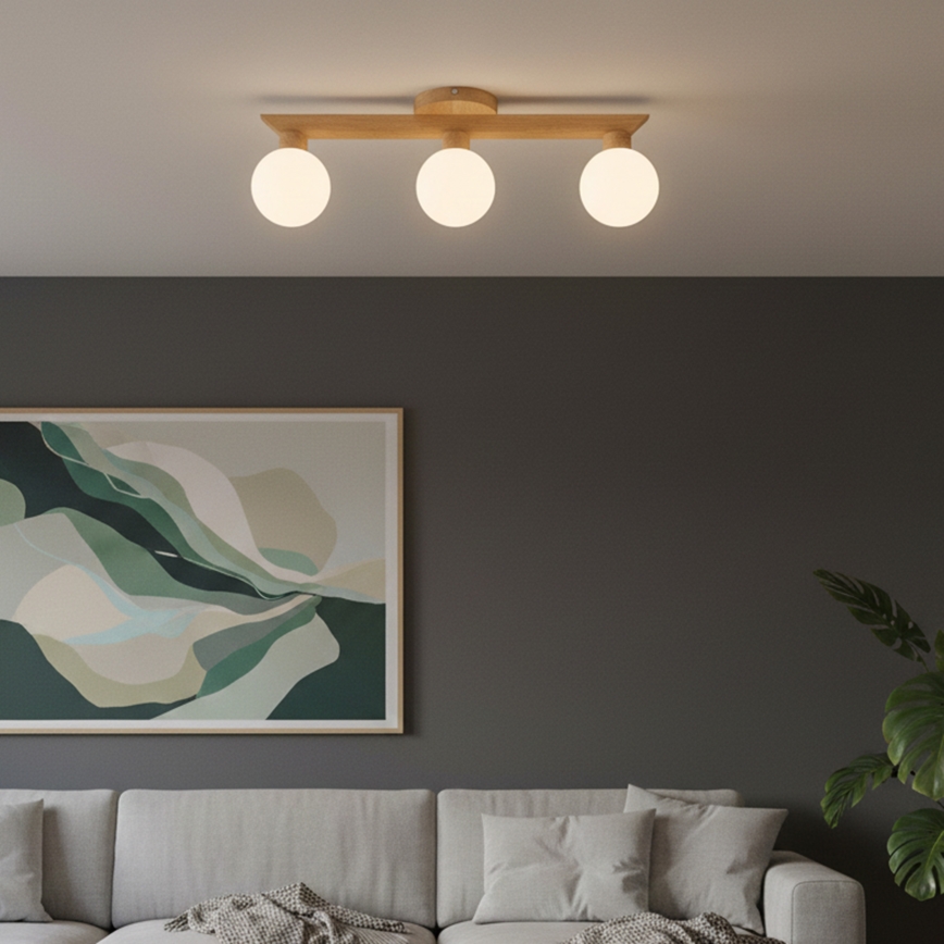 Przysufitowy żyrandol ANTONIO 3xG9/5W/230V dąb/biały