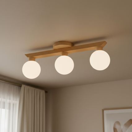 Przysufitowy żyrandol ANTONIO 3xG9/5W/230V dąb/biały