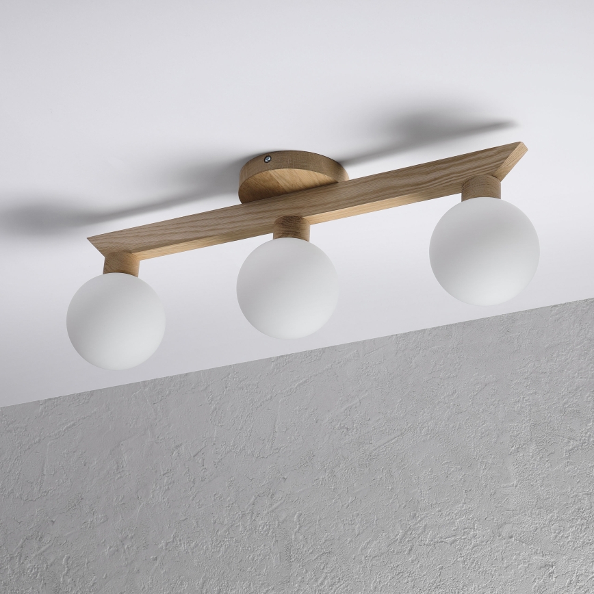 Przysufitowy żyrandol ANTONIO 3xG9/5W/230V dąb/biały