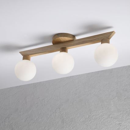 Przysufitowy żyrandol ANTONIO 3xG9/5W/230V dąb/biały