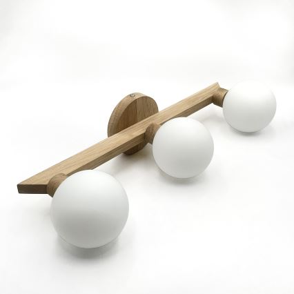 Przysufitowy żyrandol ANTONIO 3xG9/5W/230V dąb/biały