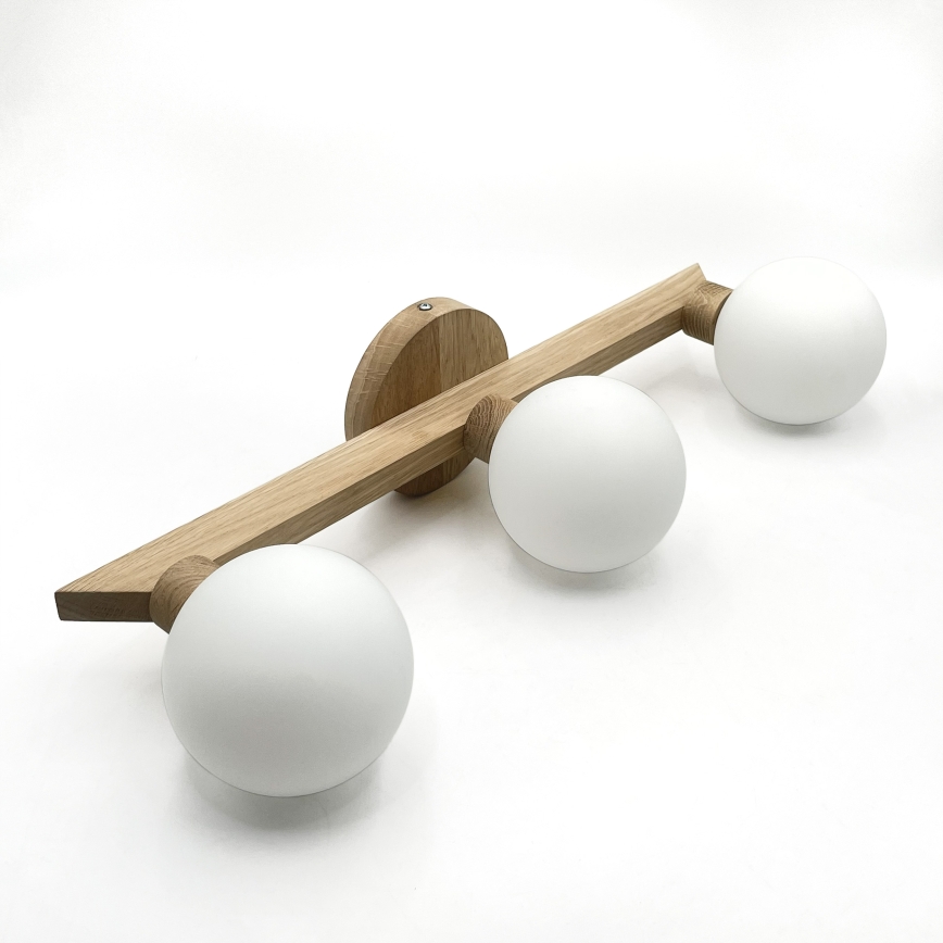 Przysufitowy żyrandol ANTONIO 3xG9/5W/230V dąb/biały