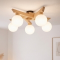Przysufitowy żyrandol ANTONIO 5xG9/5W/230V dąb/biały