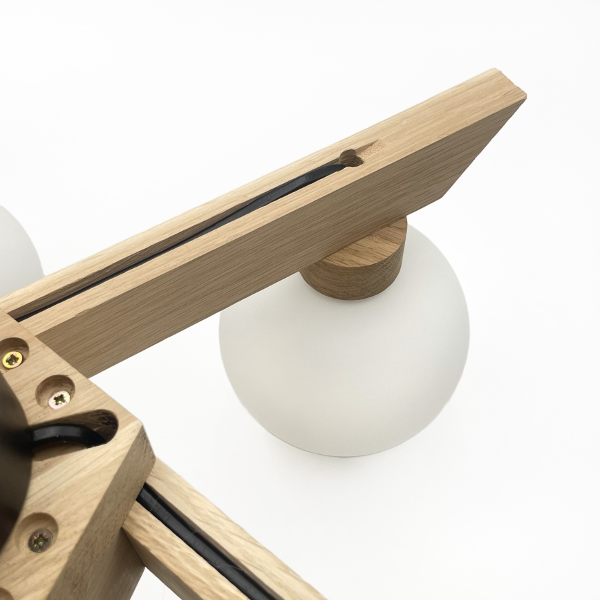 Przysufitowy żyrandol ANTONIO 5xG9/5W/230V dąb/biały